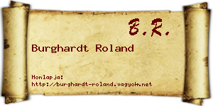 Burghardt Roland névjegykártya